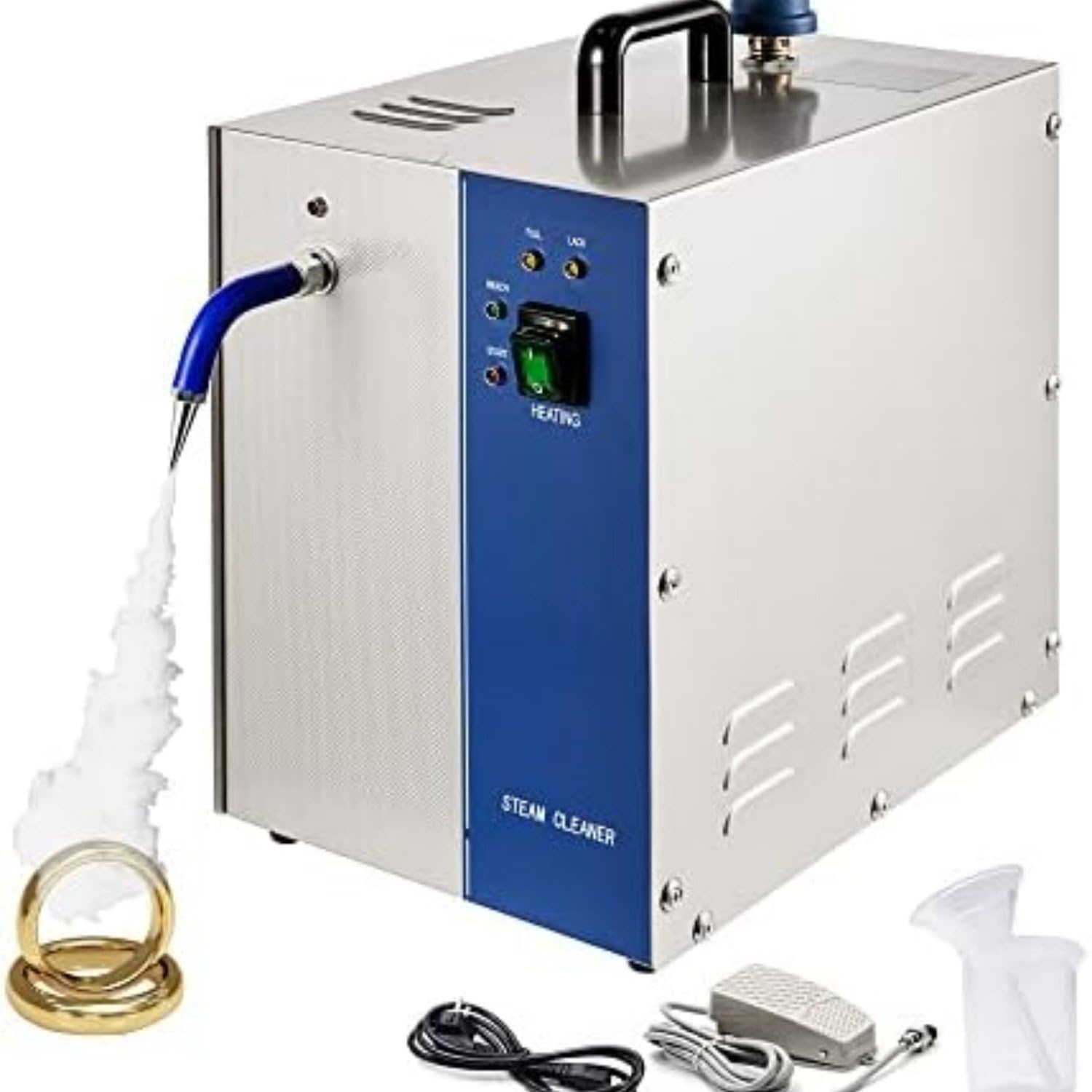 Limpiador de Joyas con Vapor para Oro. Limpiador de Alta Temperatura para Joyas de Oro y Plata. Limpiador a Vapor para Plata y Oro. Apto para Uso doméstico e Industrial. 2L