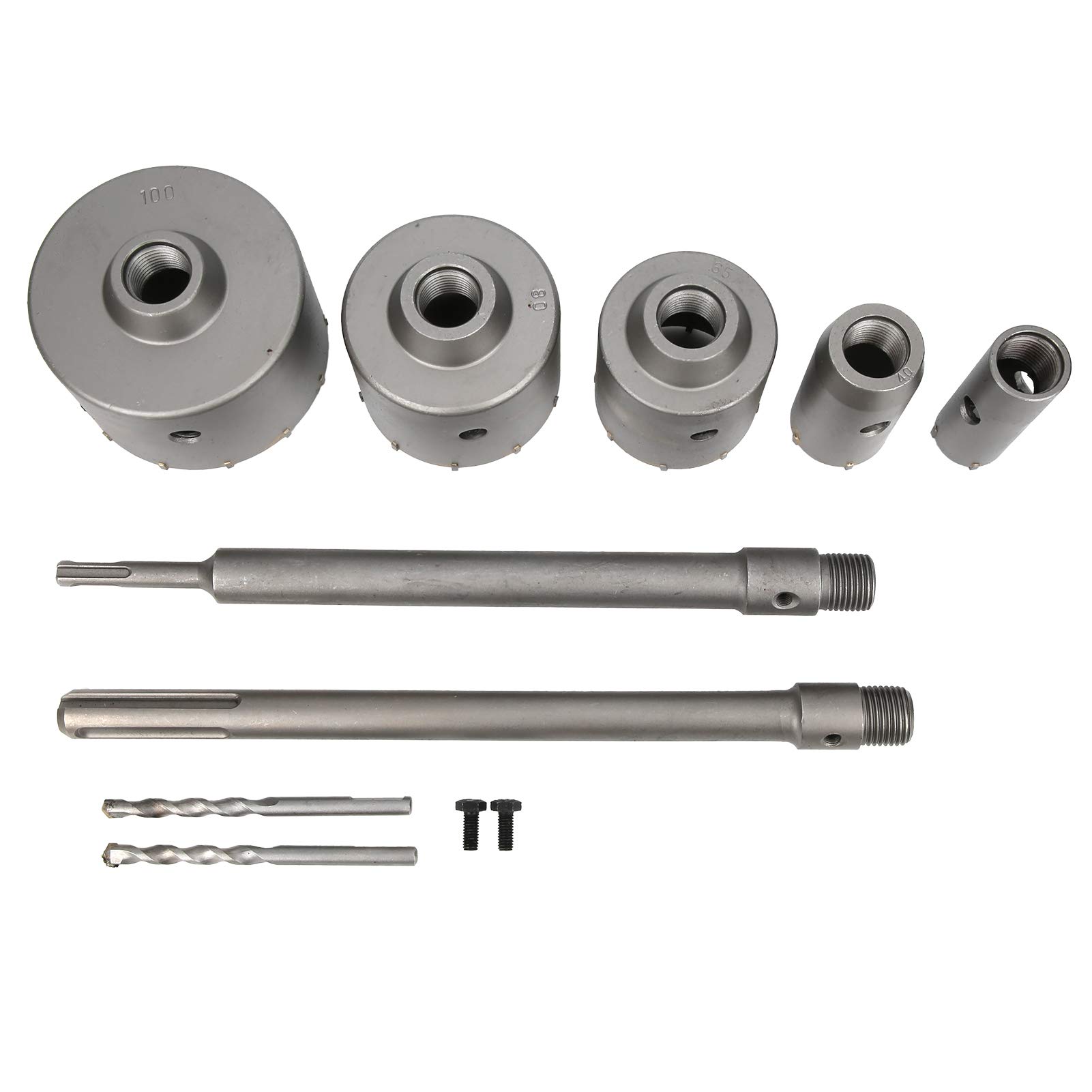 Kit a Tazza in Acciaio Al Carbonio Utensile da Taglio per Fori a Parete di Lunga Durata per Muri in Mattoni, Muri in Cemento - Set di Frese per Fori per Cemento con Scatola in Alluminio