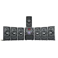 ZEB Omega 7 120W 7.1 Channel Wireless Speaker System with Bluetooth USB Subwoofer Satellites