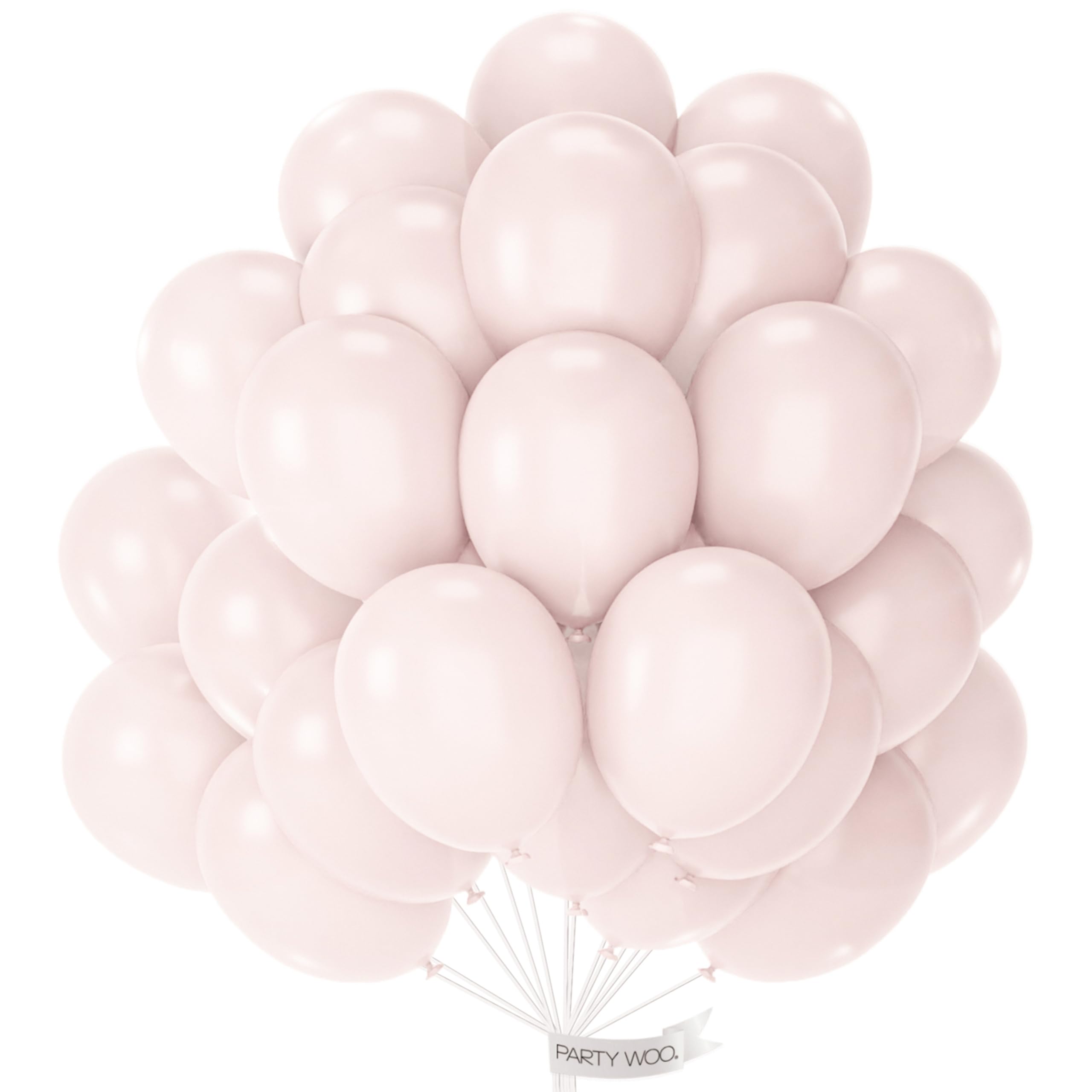 PartyWoo Beige Balloons 50pcs Boho Cream Ivory Neutral Color 12 Inch