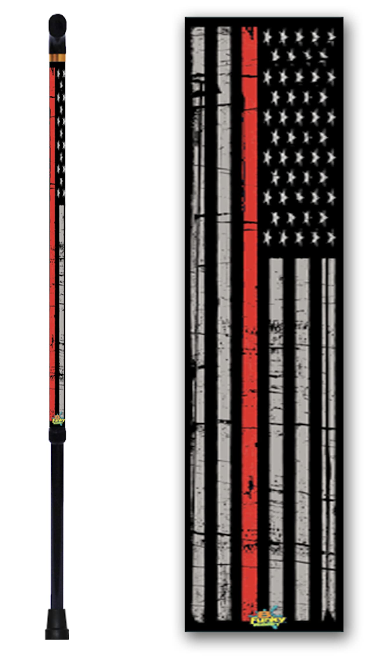 Adjustable T Handle Aluminum Walking Cane Firefighter Thin Red Line Men or Women