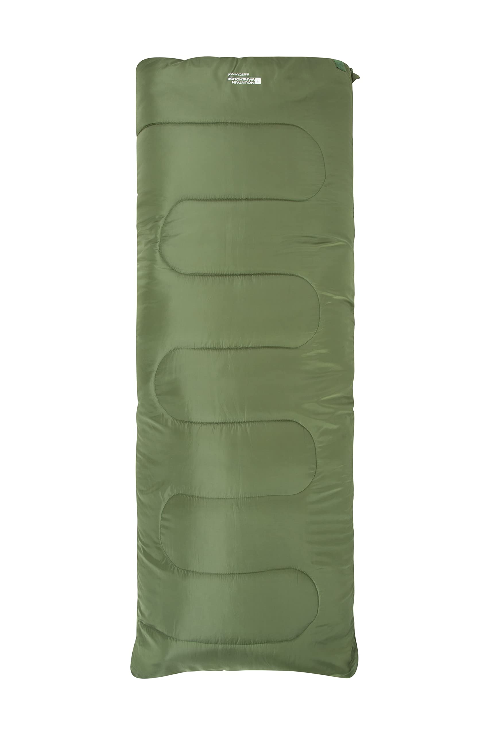 Mountain Warehouse Basecamp 200 Sleeping Bag - 2 Season Kids Camping Bag, Extreme Temperature Of 5C - For Spring Summer, Camping & Trekking Khaki