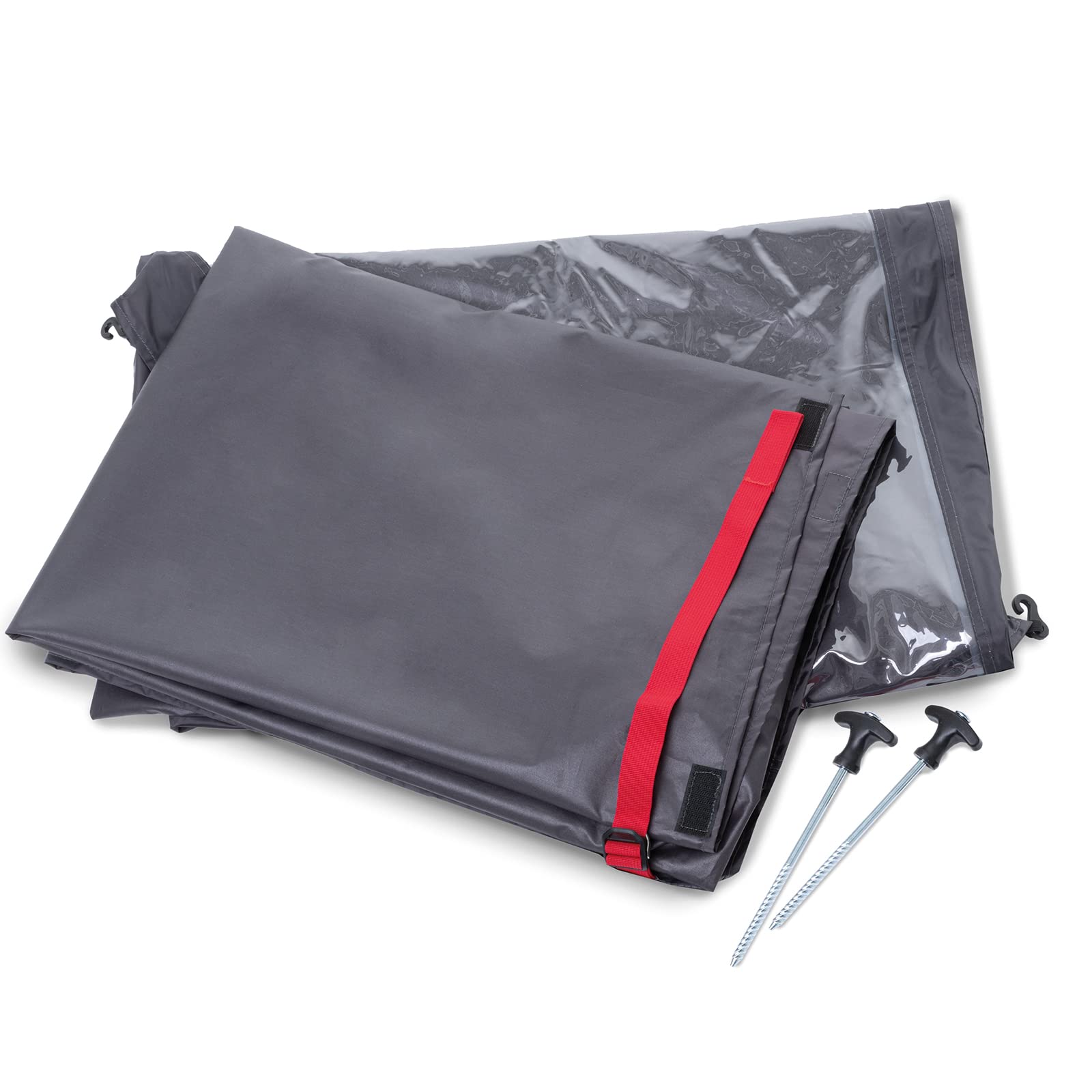 qeedo Quick Hub Square 2er Set Seitenwände - wasserabweisend, 4000 mm Wassersäule, mit PVC-Fenster - Windschutz, Wetterschutz und Sonnenschutz für Quick Hub Square Pavillon
