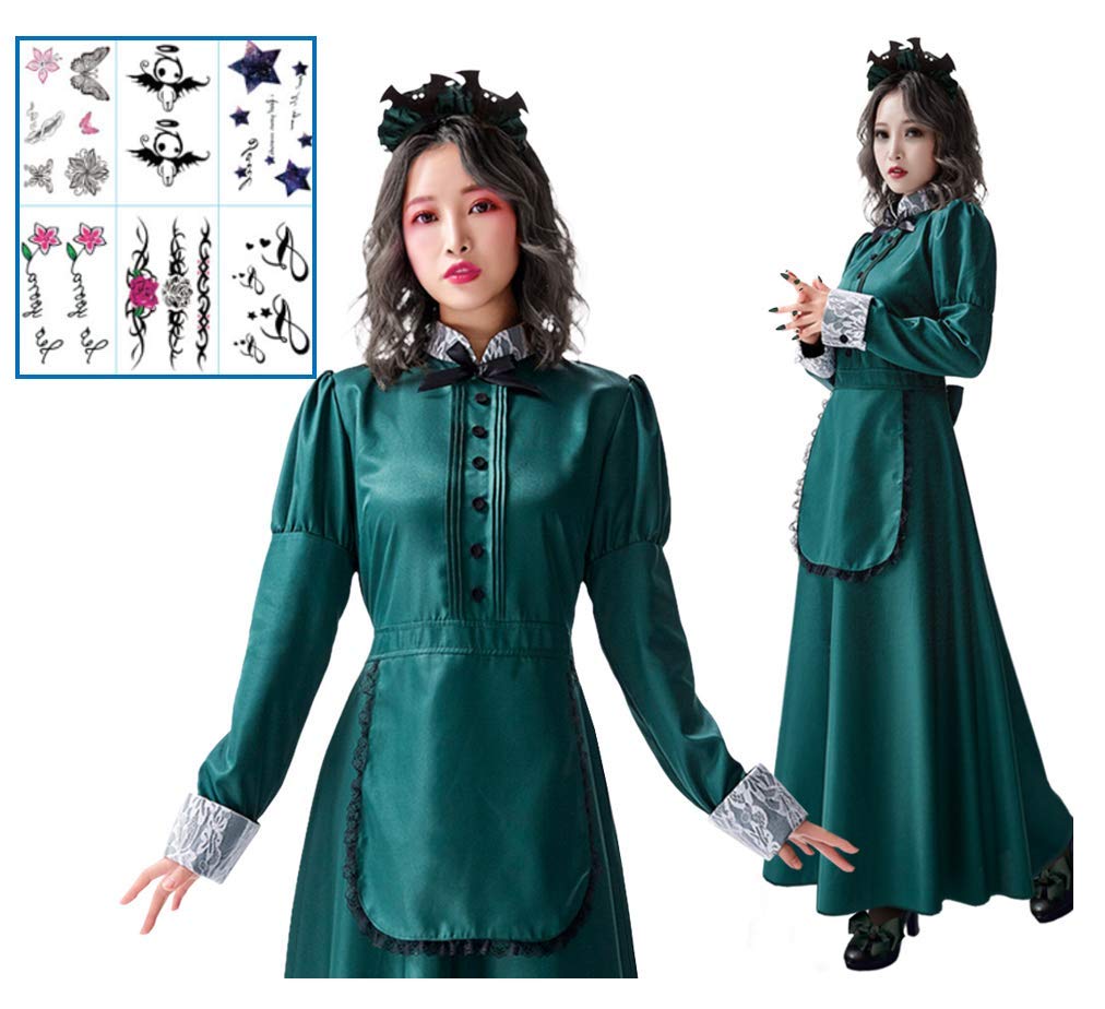 Amazon.co.jp: メイド服 ロング 洋館メイド コスプレ ハロウィン