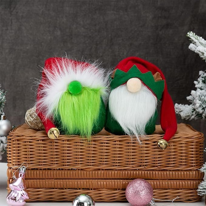 BWFY 6PC Christmas Gnomes Plush for Christmas Table Tiered Tray Shelf Decorations Cute Lazy Elf Santa Tomte Swedish Gnomes image 4