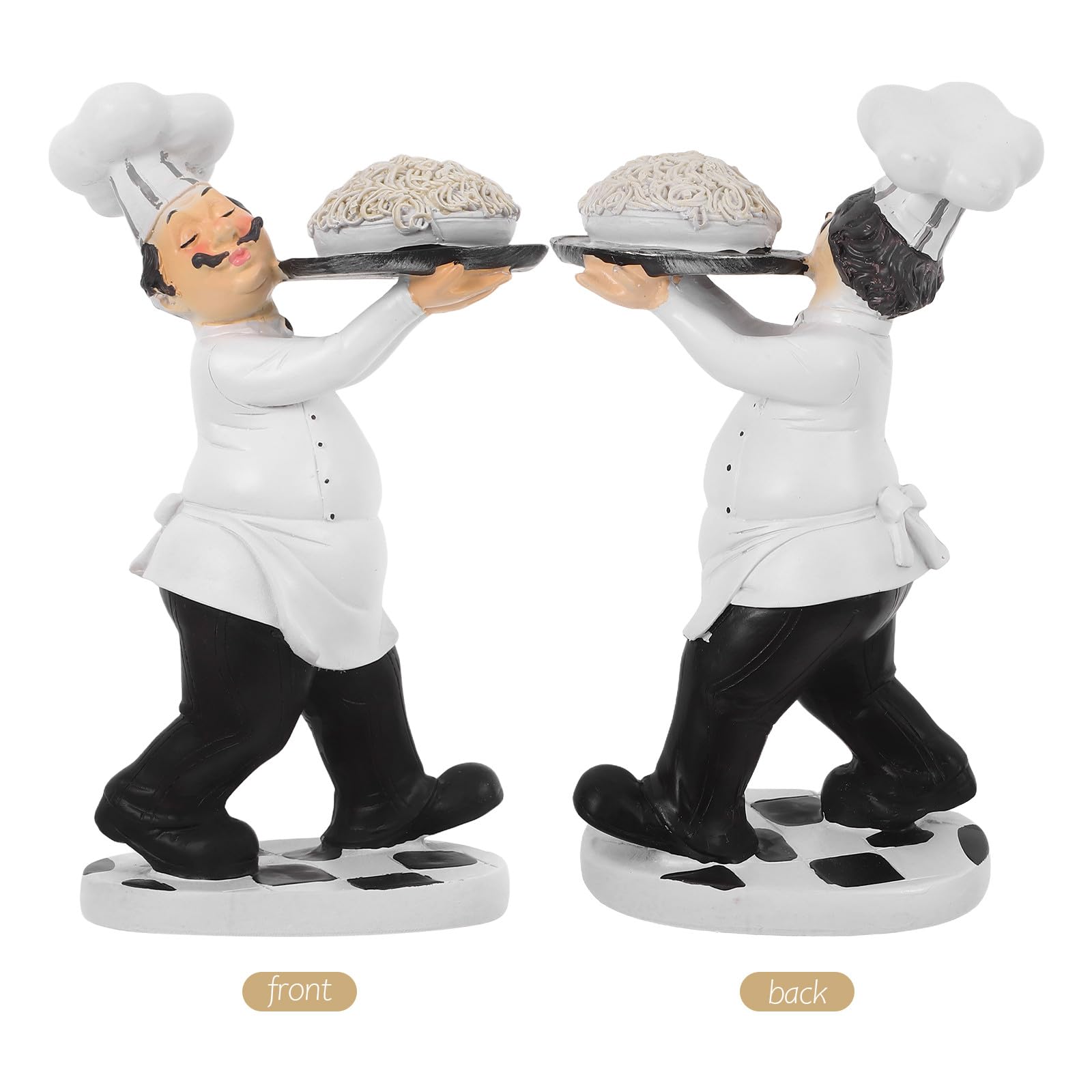 ifundom Statuetta in Resina Chef Ramen Decorazione Cucina Ornamento da Chef per Casa Ristorante Bar Bistrot Tavolo