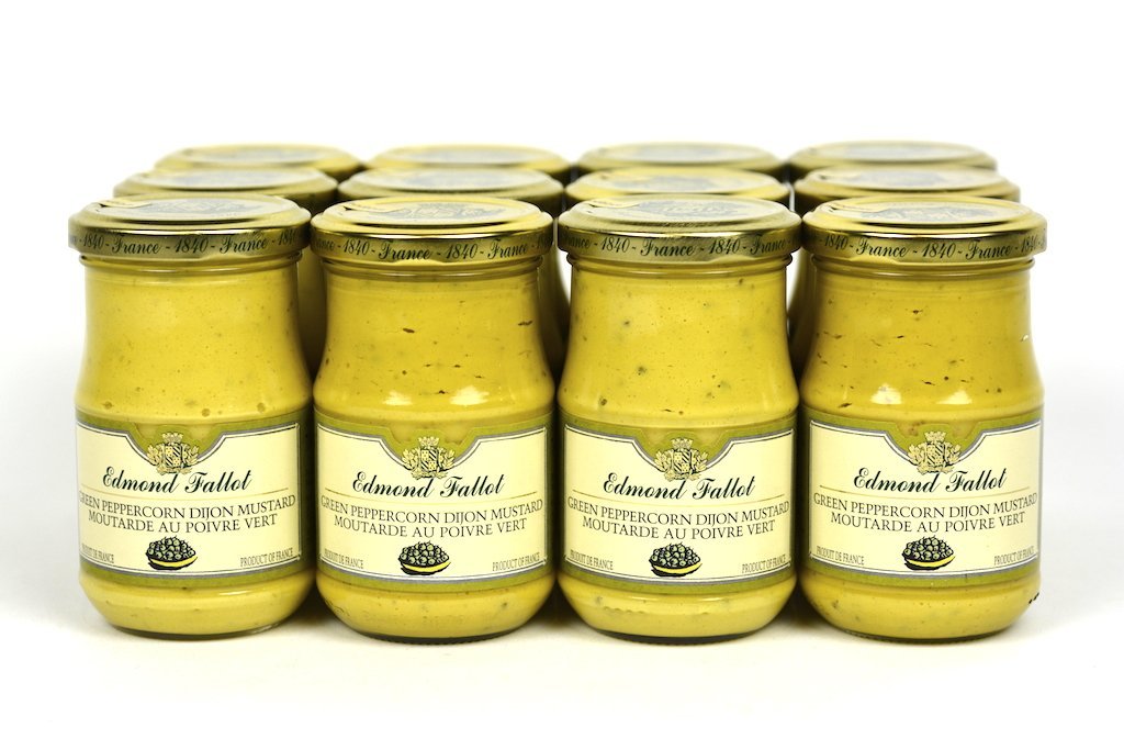 Edmond Fallot Dijon Mustard with Green Peppercorns 7.4Oz Case of 12 Units - Wholesale