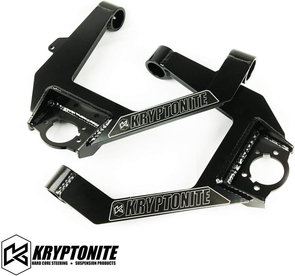 Kryptonite Stage 3 Leveling Kit w/Control Arms & Fox Shocks Compatible with 2014-2018 Chevrolet Silverado & GMC Sierra 1500 2WD/4WD (FACTORY ALUMINUM OR STAMPED STEEL CONTROL ARMS ONLY!)