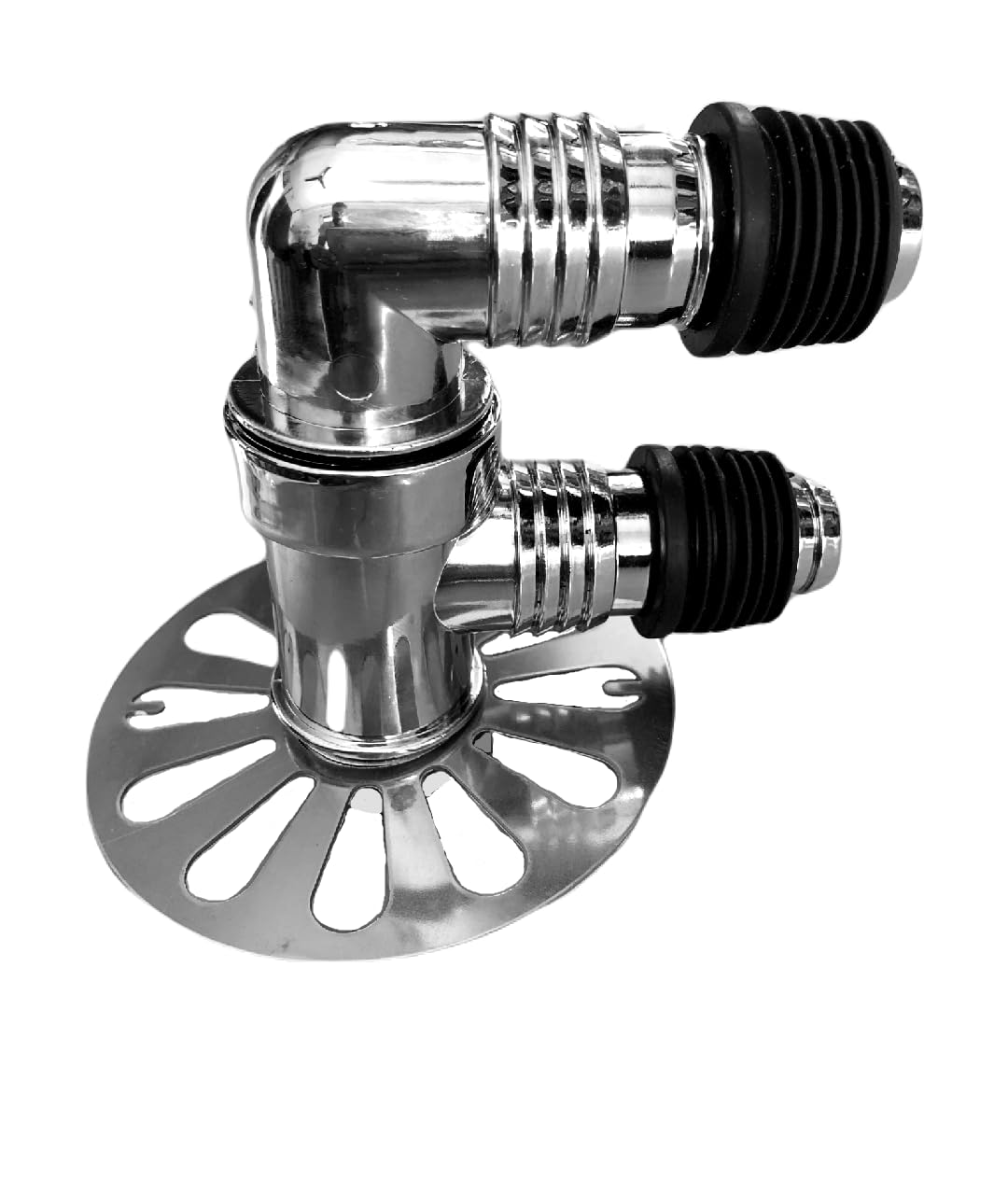 Dayish Anti Overflow Water Floor Drain with Easy Connector for Washing Machine Outlet Pipe, Deodorant Joint Elbow for Pipe - Silver (F-Model, with Outer Ring) (B0C7CJ8GXJ) Amazon Price History, Amazon Price Tracker