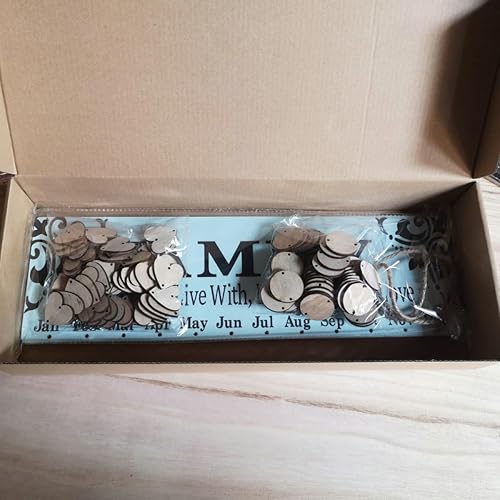 Miniatura 4 de STOBOK 3pcs Calendar Captain Bands Birthday Plaque with Birthday Reminder Sewing Measuring Gauge Family Birthday Board Memorial Plaque Family