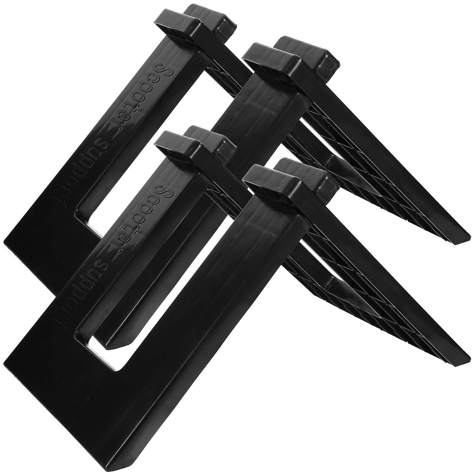 Soporte para scooter y bicicleta Hohopeti pack de 2 aparcabicicletas portátil negro para garaje