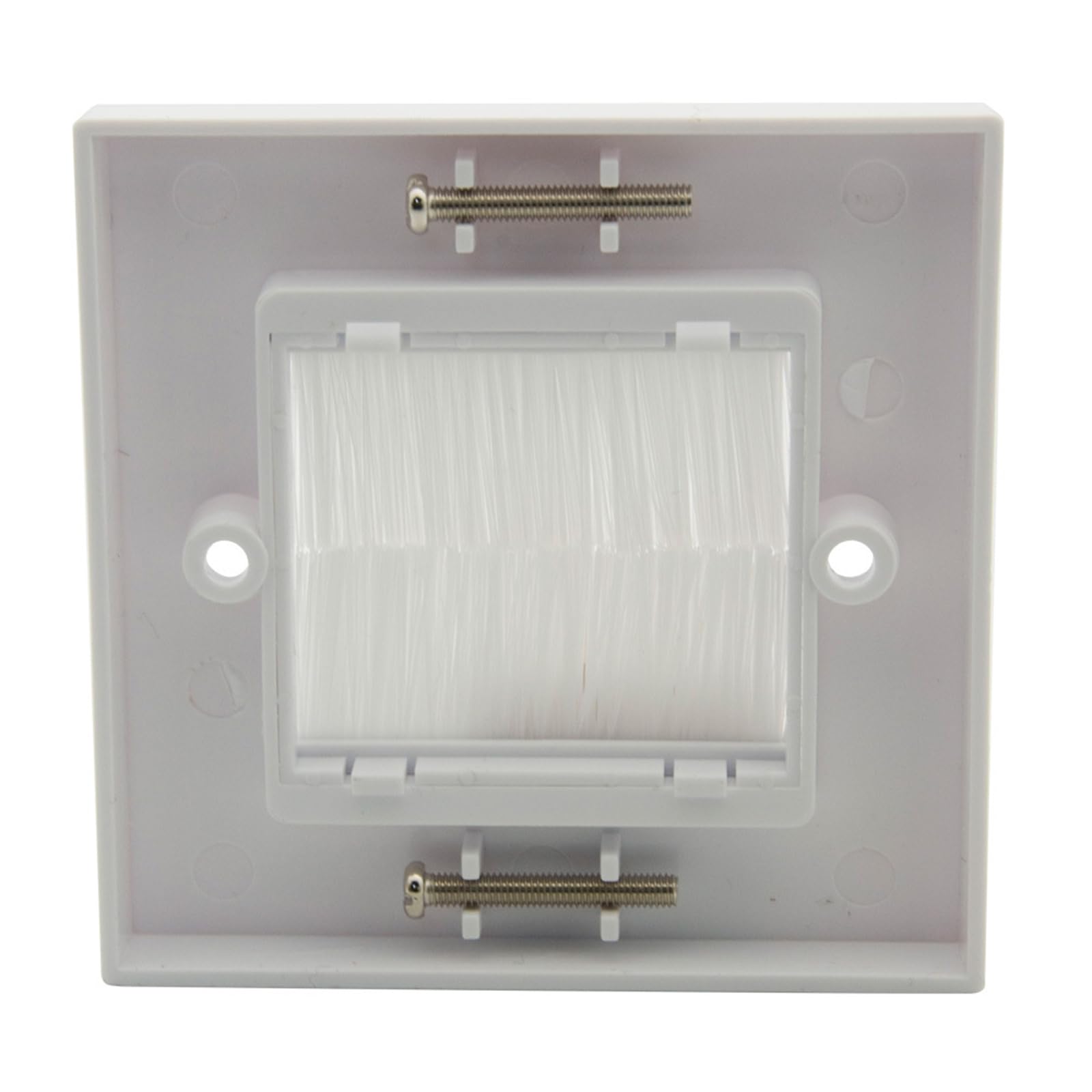 Single Gang Wall Outlet Cable Entry Plate Tidy Mount Brush Port Insert Covers Cable Passthrough Wall Outlet Cable Entry Covers