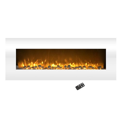 Northwest 50 inch white electric fireplace wall mounted