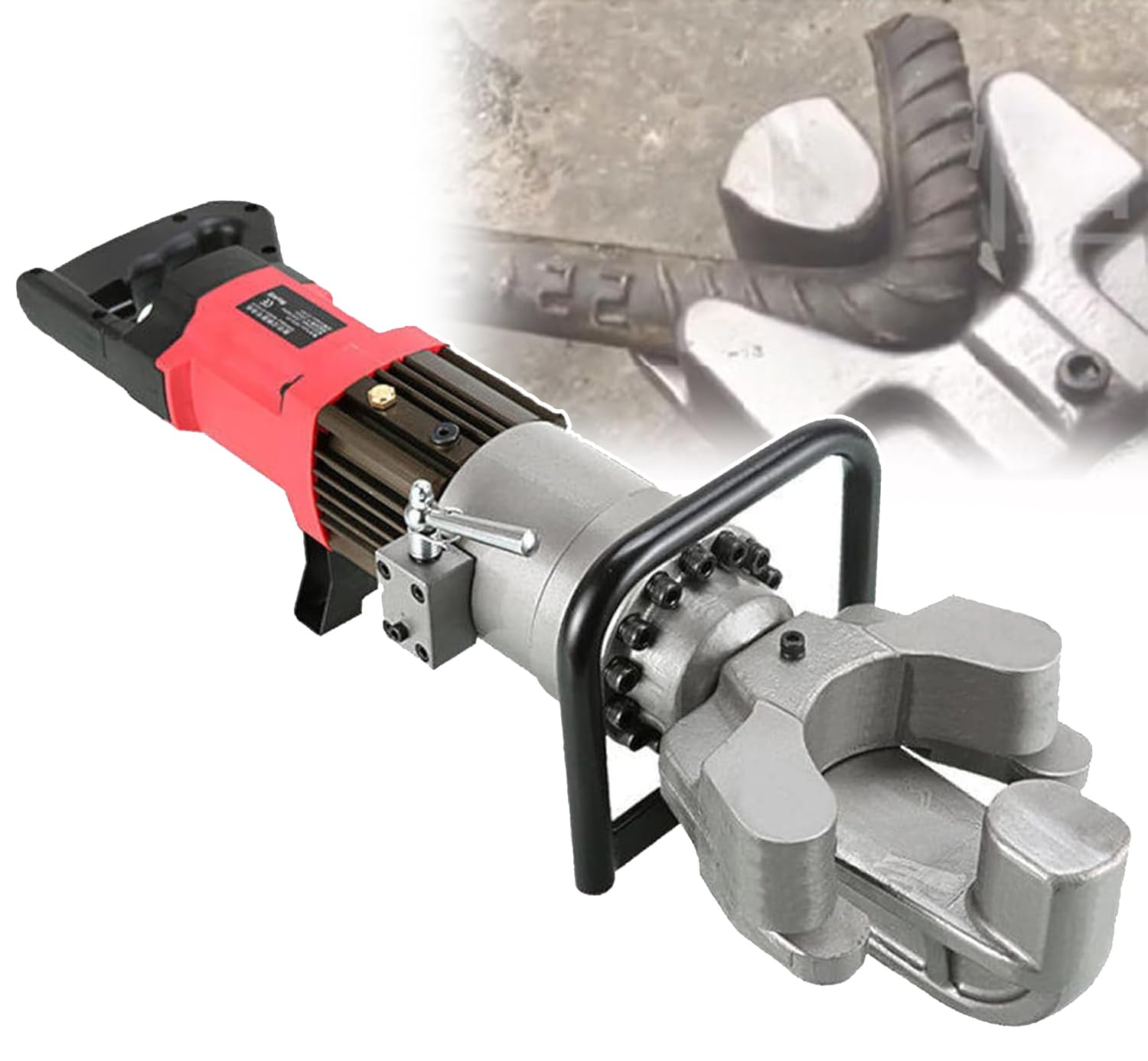 Dobladora De Barras Hidráulica Eléctrica, Dobladora Manual De 4-22 Mm Para Barras De Acero, Ángulo De Doblado De 0-130°, Velocidad De Doblado De 2,5-3 S, Para Doblar Acero Corrugado.,Red