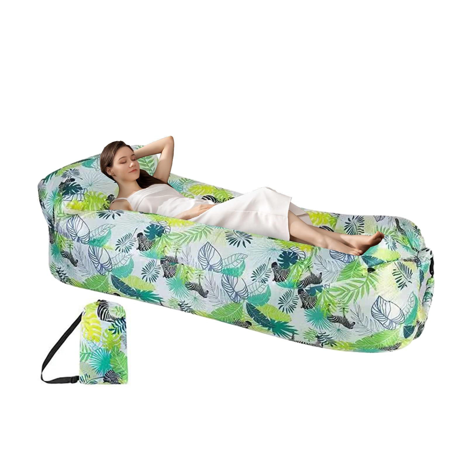 Inflatable Sofa, Foldable Waterproof Furniture Comfortable Lounger, Air Lounger Camping Sofa, Inflatable Couch Bed Camping, Portable Blow Up Chair Couch,Pool Float,for Beach,