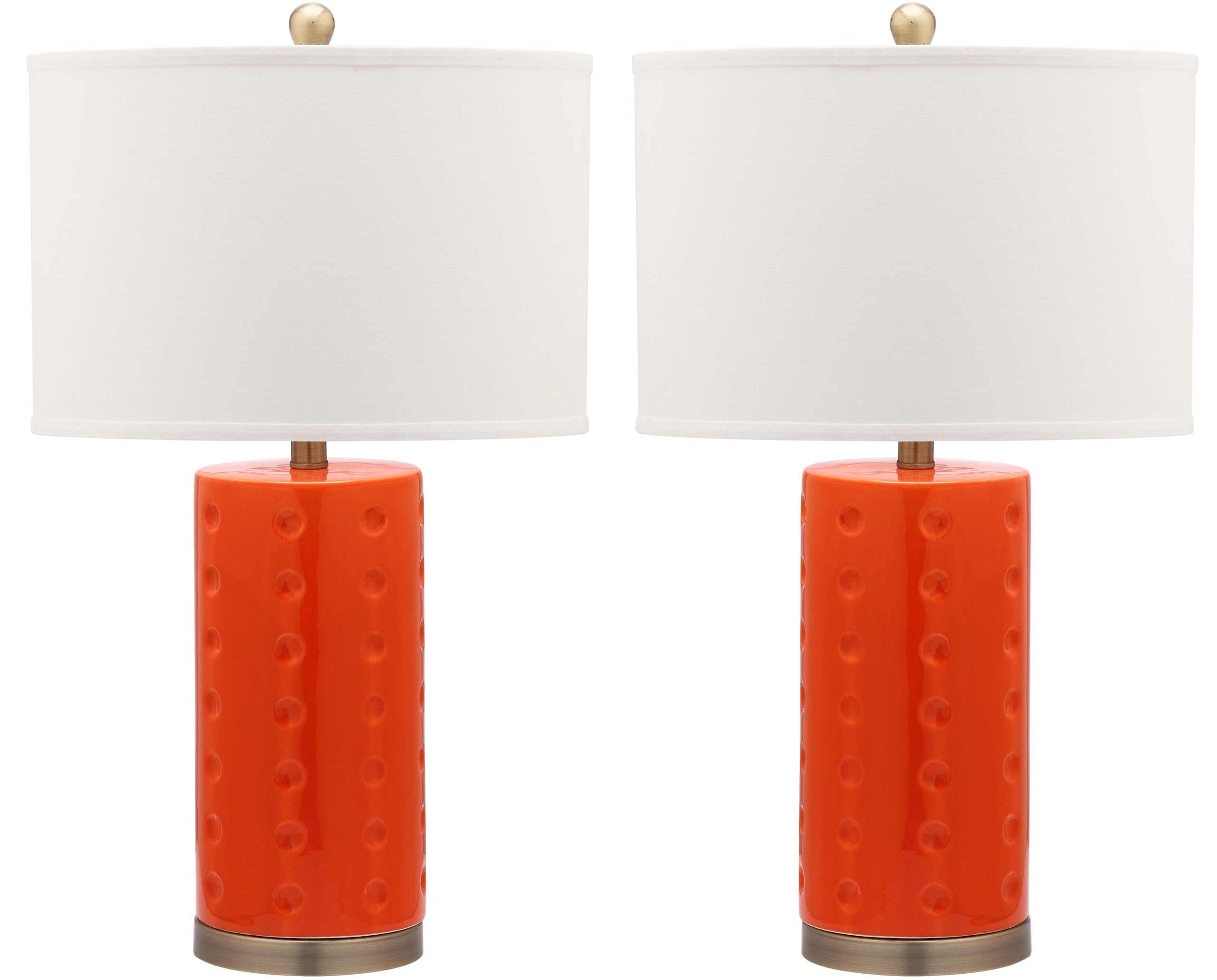 Safavieh Lighting Collection Roxanne Orange Table Lamp Set of 2