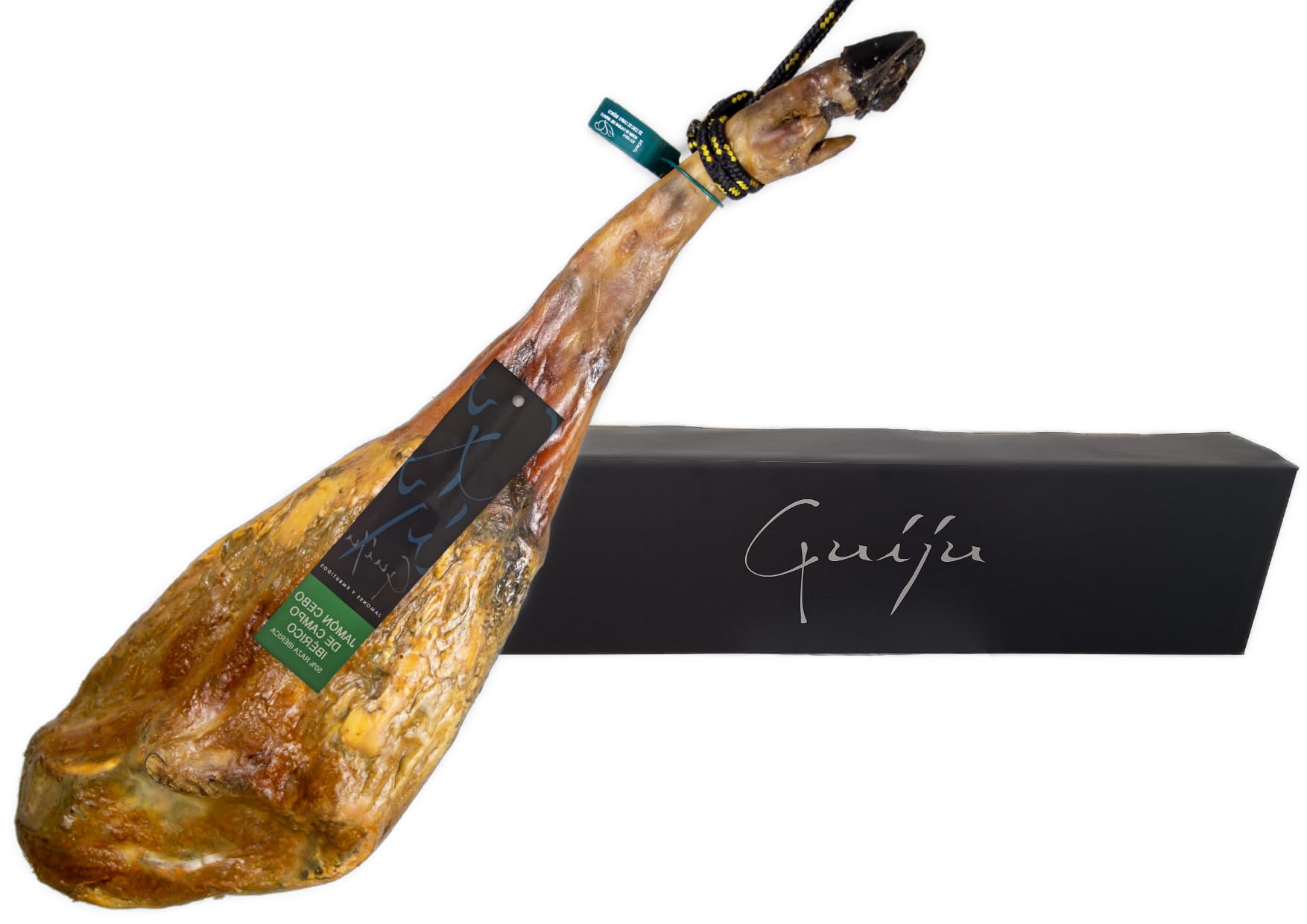 JAMÓN IBÉRICO DE CEBO DE CAMPO 50% RAZA IBÉRICA 7 a 7,5 KG. MARCA GUIJU. FABRICA DE GUIJUELO.SALAMANCA. (7 a 7,5 kg)