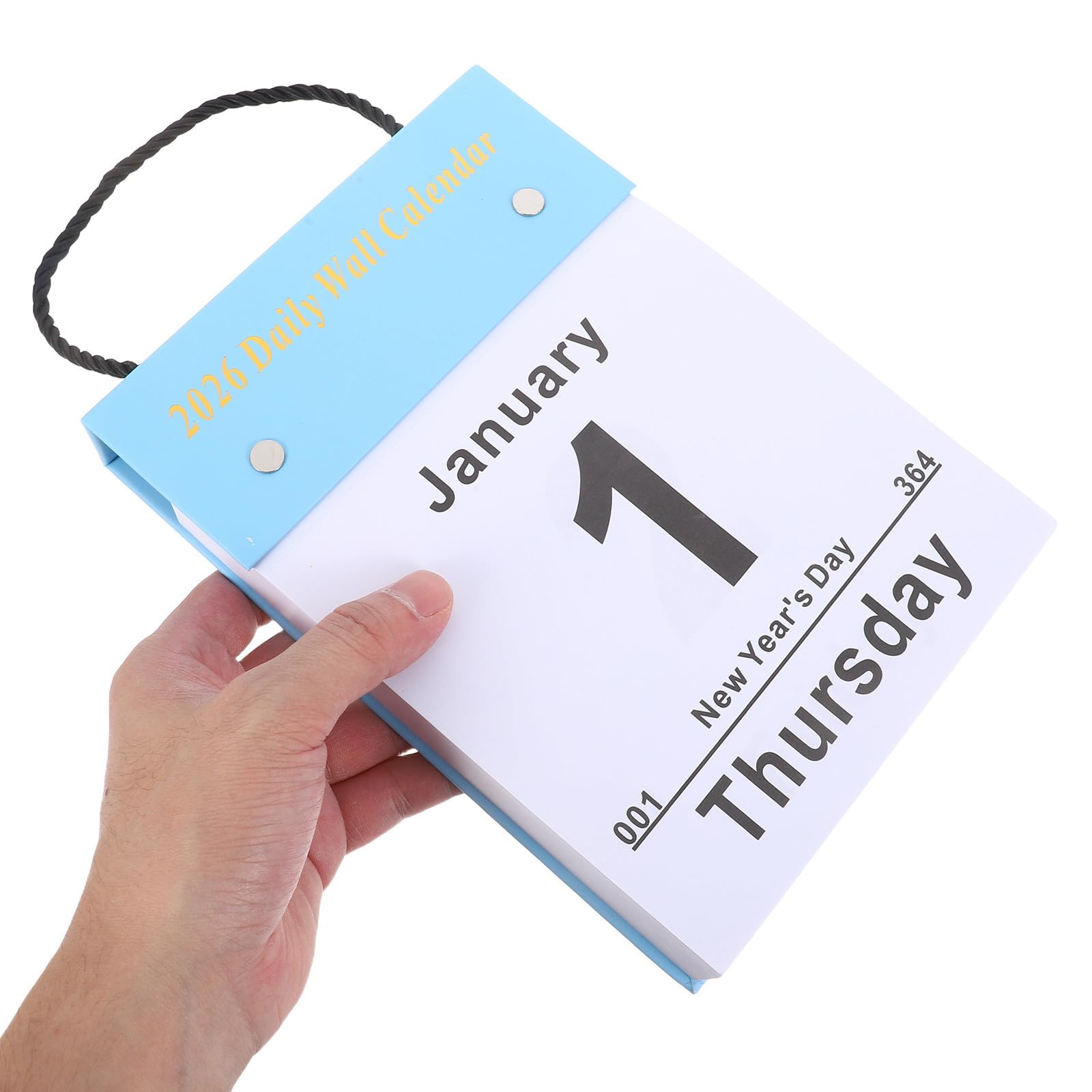 DOITOOL Calendario desprendible | Calendario de pared de 2026 páginas con cordón para colgar | Planificador vertical de letra grande, fácil de leer, para personas mayores, residencias, aulas y