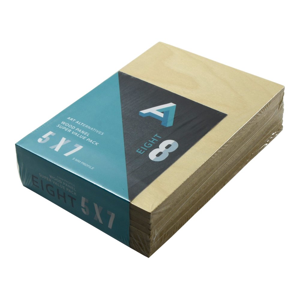 Art Alternative MDF Panels - 3/16th - 5\"x7\" - Pack Of 6 Panels
