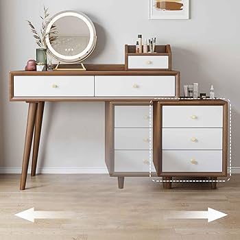 Amazon｜ドレッサー 白 可愛い ライト付きミラー付き イトと