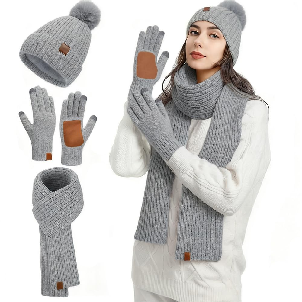 Gorro de invierno con forro polar y bufanda Bobble contra frío 8
