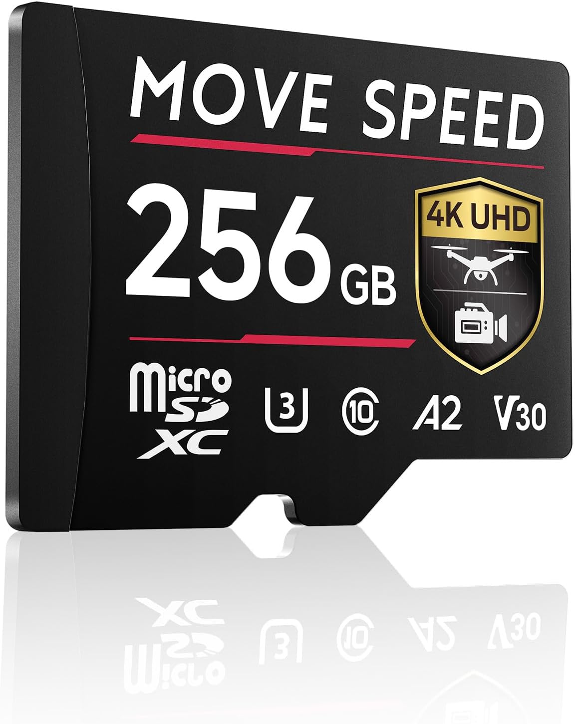 MOVE SPEED 128GB Professional microSDXC Memory Card, U3 V30 A2, Up to 170MB/s Read, 4K UHD Recording, High-Speed TF Card for Cameras, Drones, Dash Cams, Android & Handheld Gaming