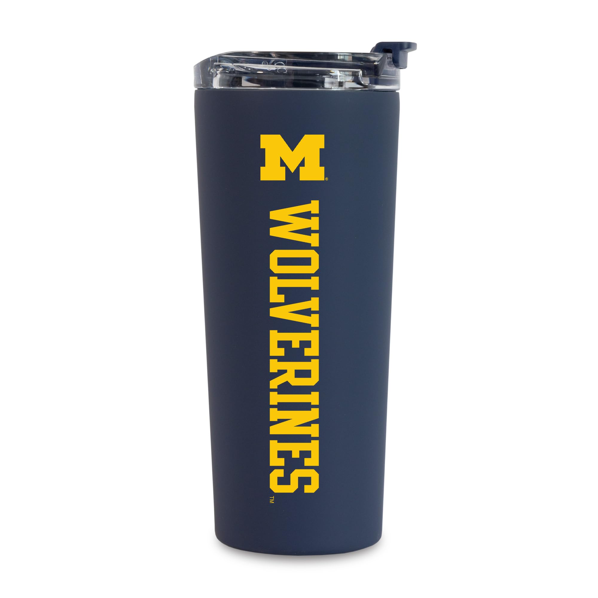 Rico Industries NCAA 24oz Stainless Steel Tumbler with Lid and Dual Functioning Lid (Sip or Use Straw)