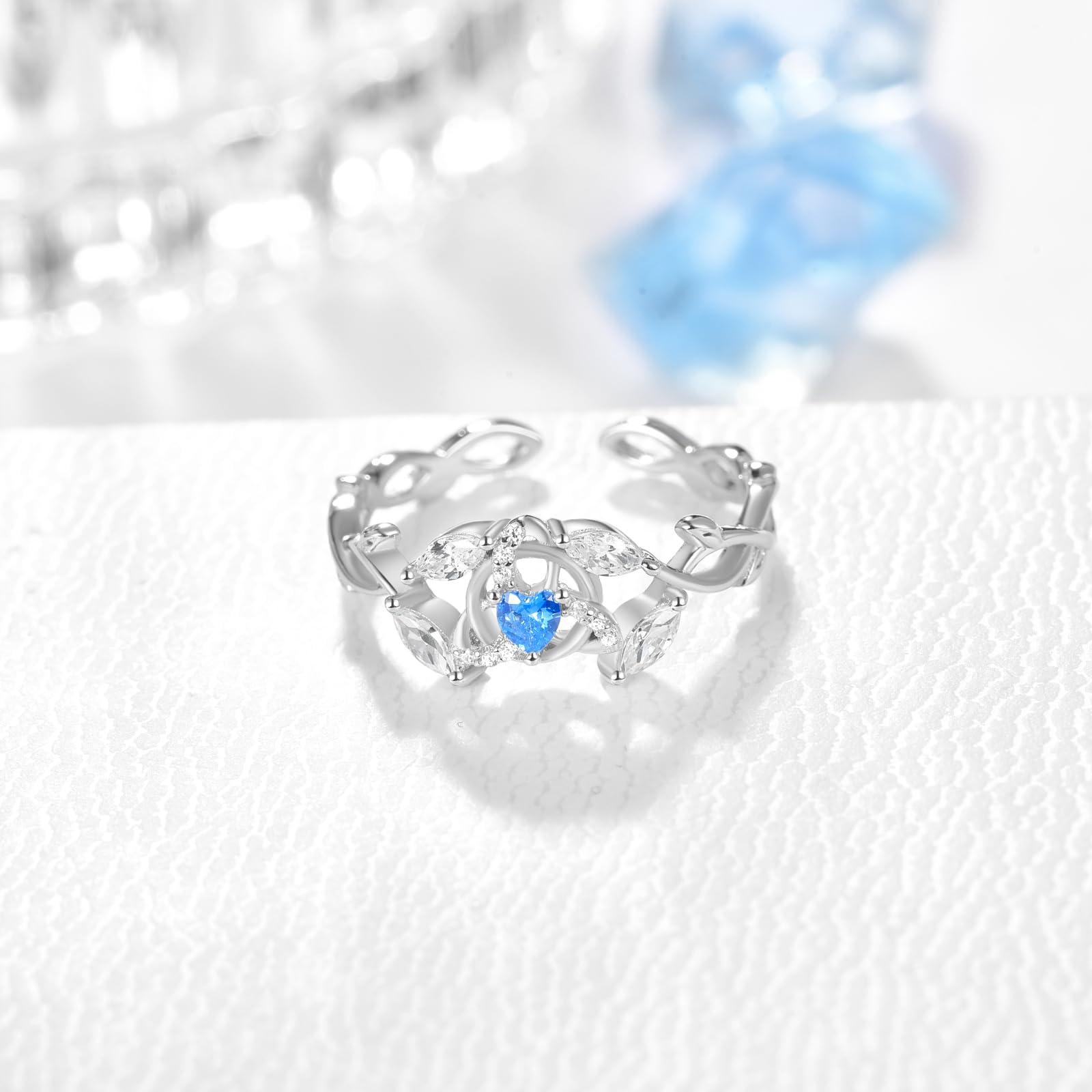 TANGPOET Daumenring 925 Sterling Silber Einstellbare Offene Ringe Schmuck Geschenke für Frauen Damen Mädchen