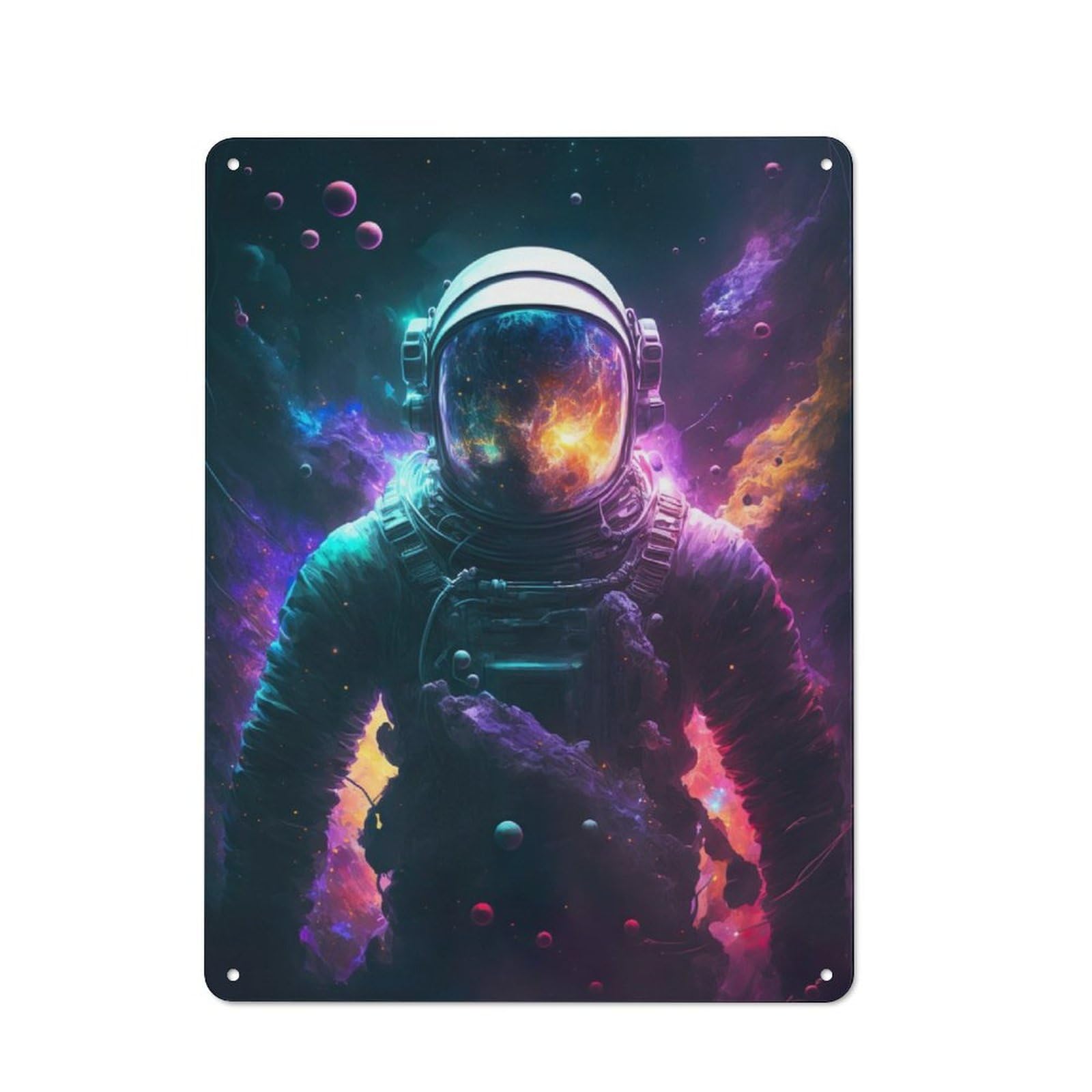Junmoney Mystic Astronaut Retro Printed Metal Sign 40X30cm For Garage Or Workshop, For Garage, Workshop And Man Cave Decoration