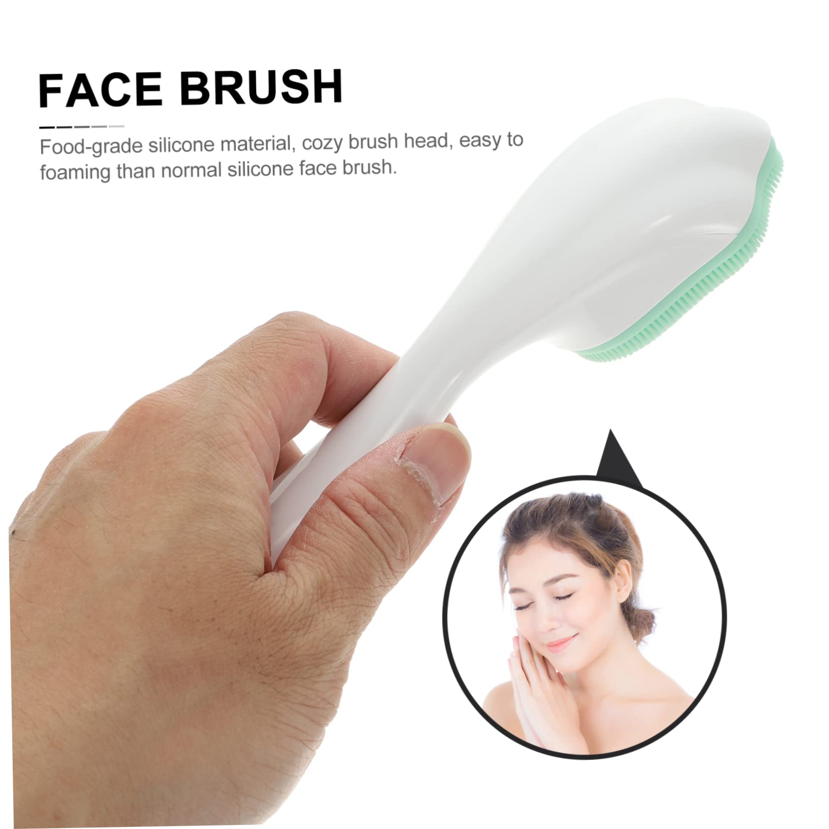 MAGICLULU 6 Piezas Cepillo facial de silicona mango cepillo de cara herramientas faciales para el cuidado de la piel limpieza limpiador de limpieza pata de gato