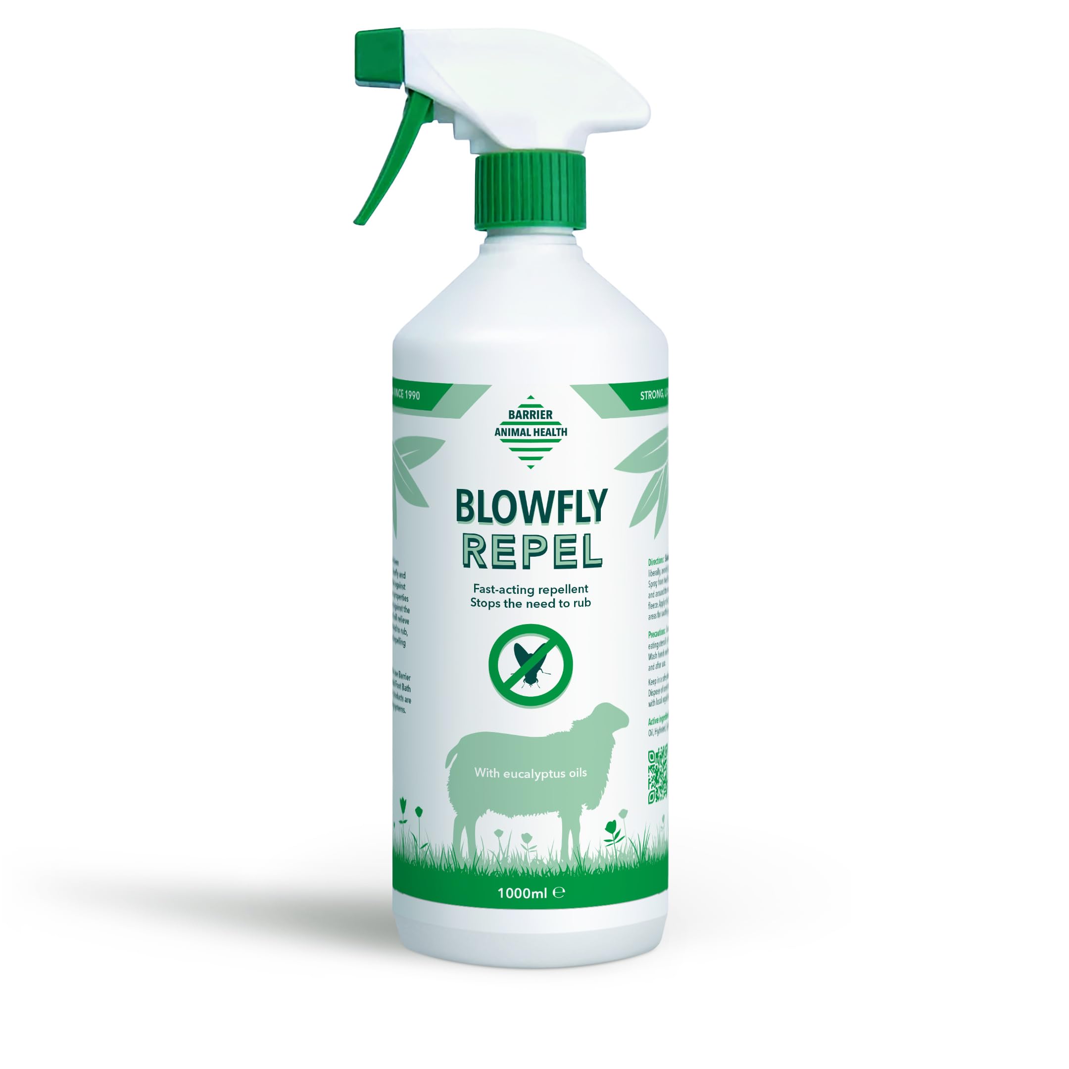 Blowfly Repel for Sheep, 500 ml Spray - Natural & Long-Lasting Protection from All Flies - 100% Essential Oils Including Eucalyptus