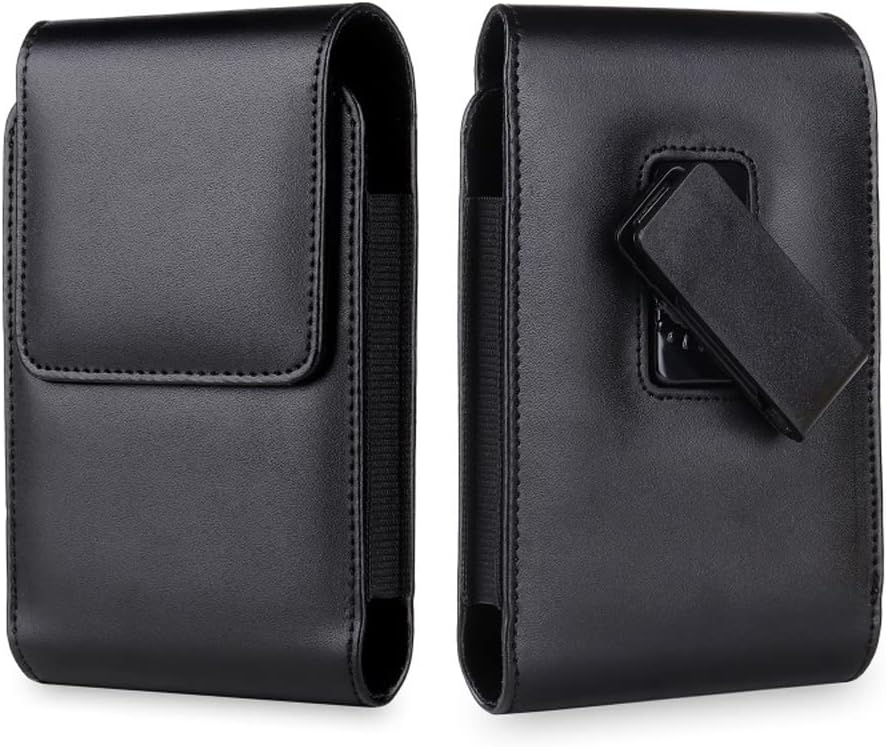 for Microsoft Surface Duo 2 Case, PU Leather Wallet Pouch Holster with [Belt Clip] Elastic Magnetic Closure Design Protection Wallet Holster Case for Microsoft Surface Duo 2
