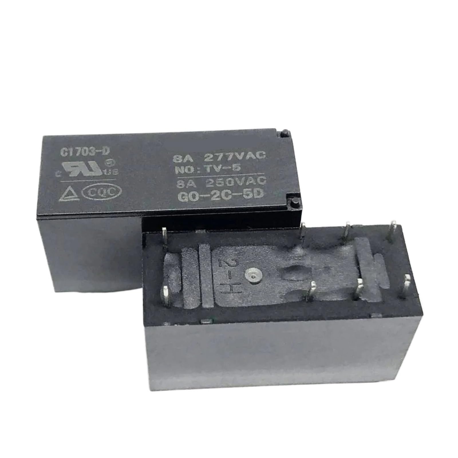 SMGLRUEAT 1pc GO-2C-5D (115F2C-12V/5V-8A) Relay 8pins