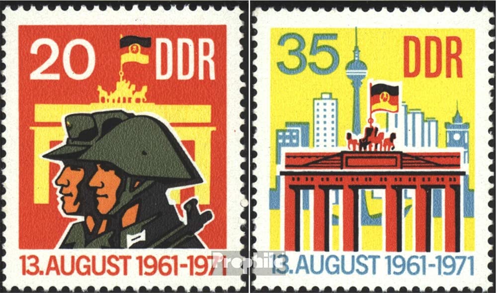 DDR Briefmarken 1971 – Berliner Mauer & Brandenburger Tor (Nr. 1691-1692), Postfrisch ** MNH