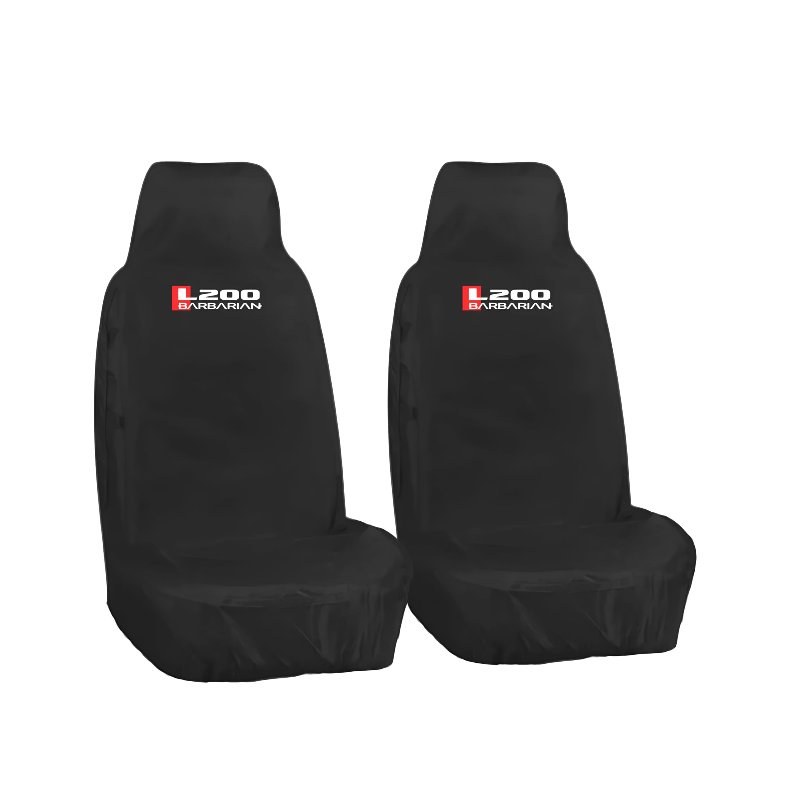 Front 2x Seat Covers Custom Heavy Duty 1+1 Blk -Fits L200 Barbarian