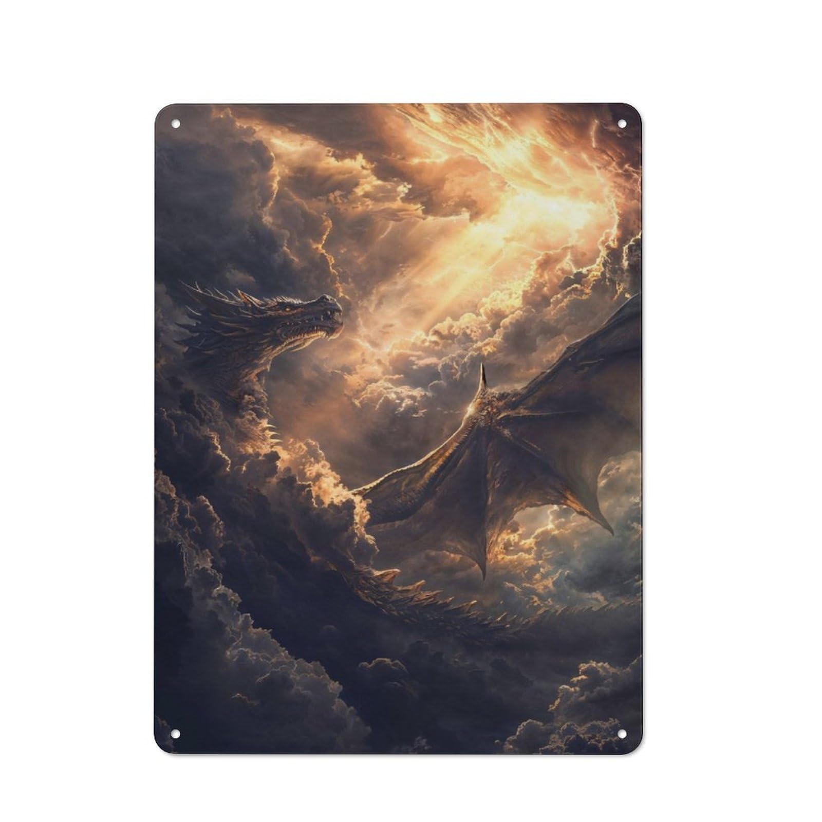 Junmoney Mythic Sky Sovereign Tin Wall Plaque 40X30cm With For Living Room Wall, For Kitchen, Dining Room And Home Bar Wall Decor