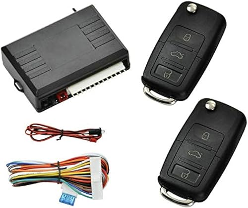 Kit de cerradura de puerta central con control remoto universal, kit de actualización de entrada sin llave con caja Contorl + 2 contornillos remotos