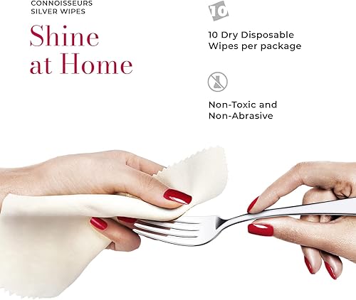 Miniatura 3 de CONNOISSEURS Toallitas limpiadoras plateadas, 10 unidades, Papel