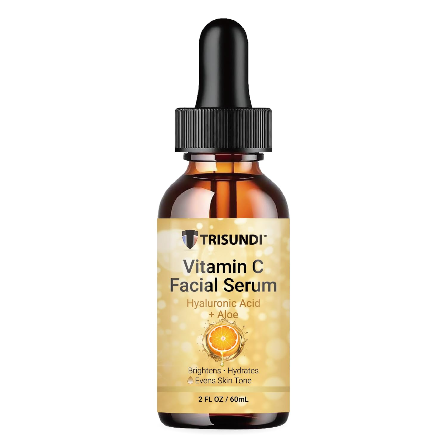 Vitamin C Facial Serum with Hyaluronic Acid & Aloe, Lightweight Hydrating Face Serum for Daily Skincare, Suitable for All Skin Types, 2 fl oz (60 mL)
