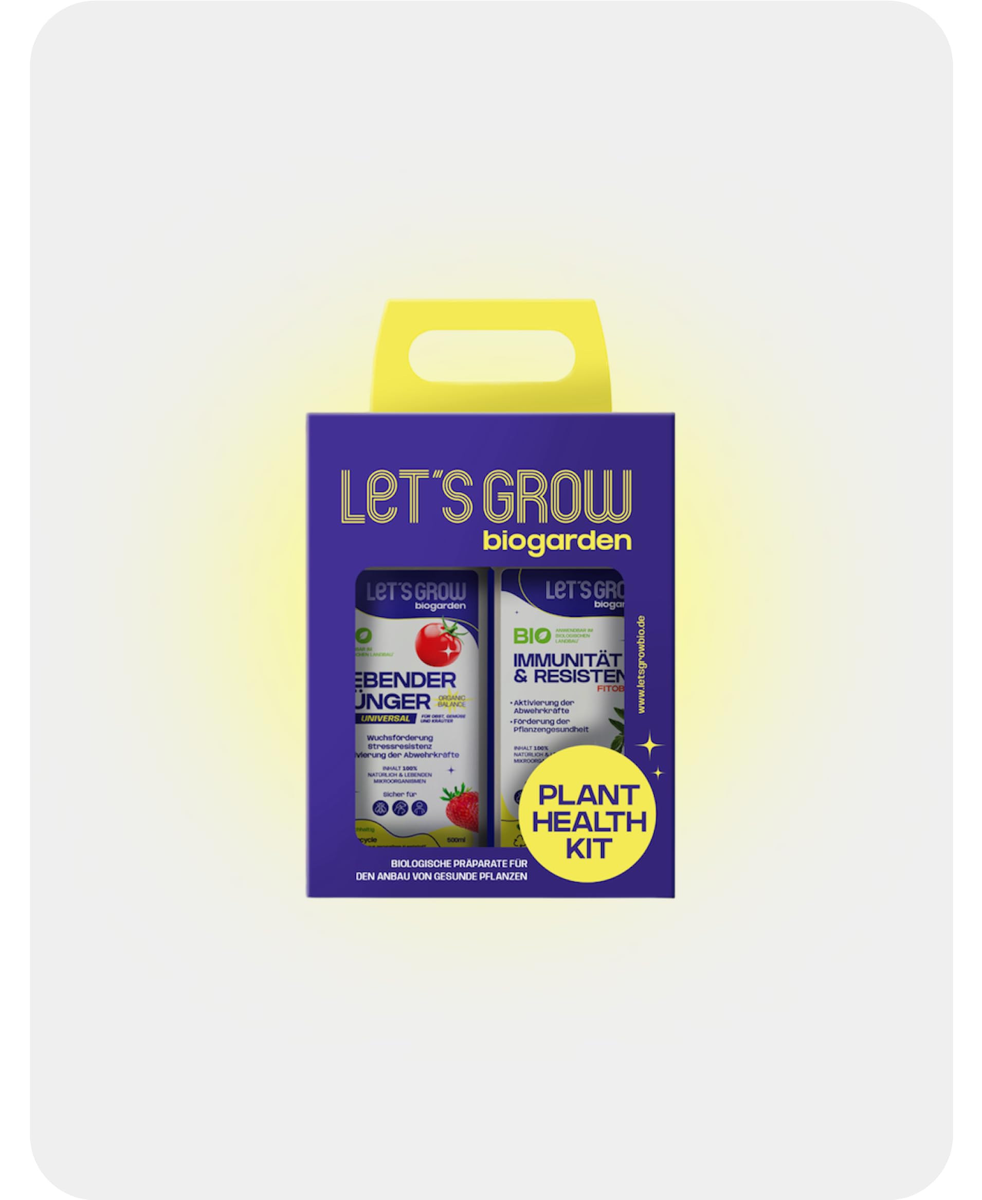 Plant Health Kit: Let’s Grow Bio - Lebender Dünger Organic-Balance®, Bodenverbesserer Ecostern®, Immunität&Resistenz Fitobact® und Bio-Haftmittel Liposam®, 4x500ml