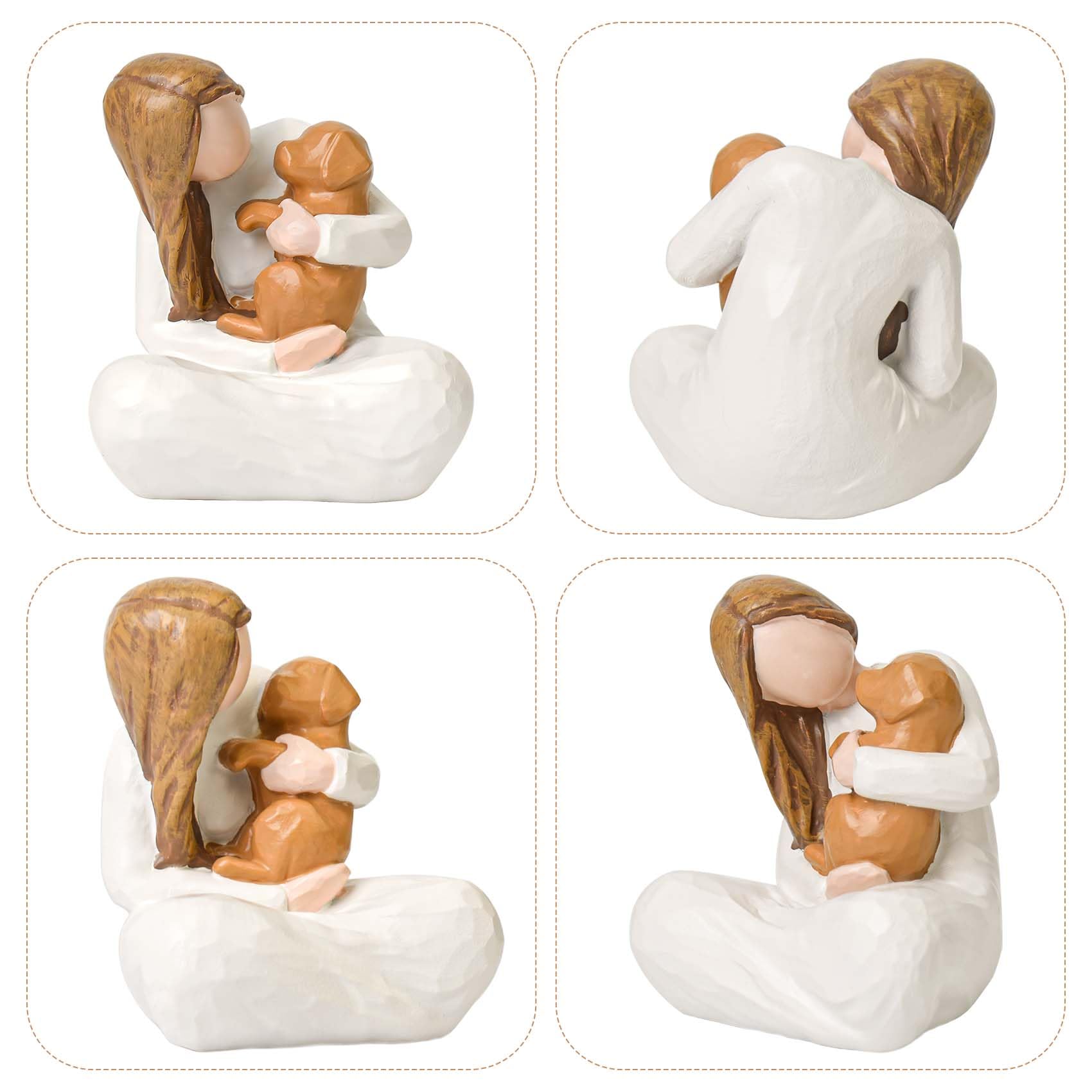 Dog Remembrance Gift for Dog Lover Angel Dogs Friendship Memorials Gifts for Dogs Sculpted Hand-Painted Resin Figures for Loss of pet - Image 3