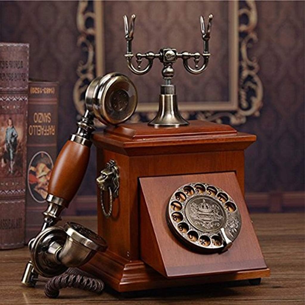 Retro Phone- Fixed Digital Vintage Telephone Classic European Retro Landline Telephone Corded for Home Hotel Office Decor