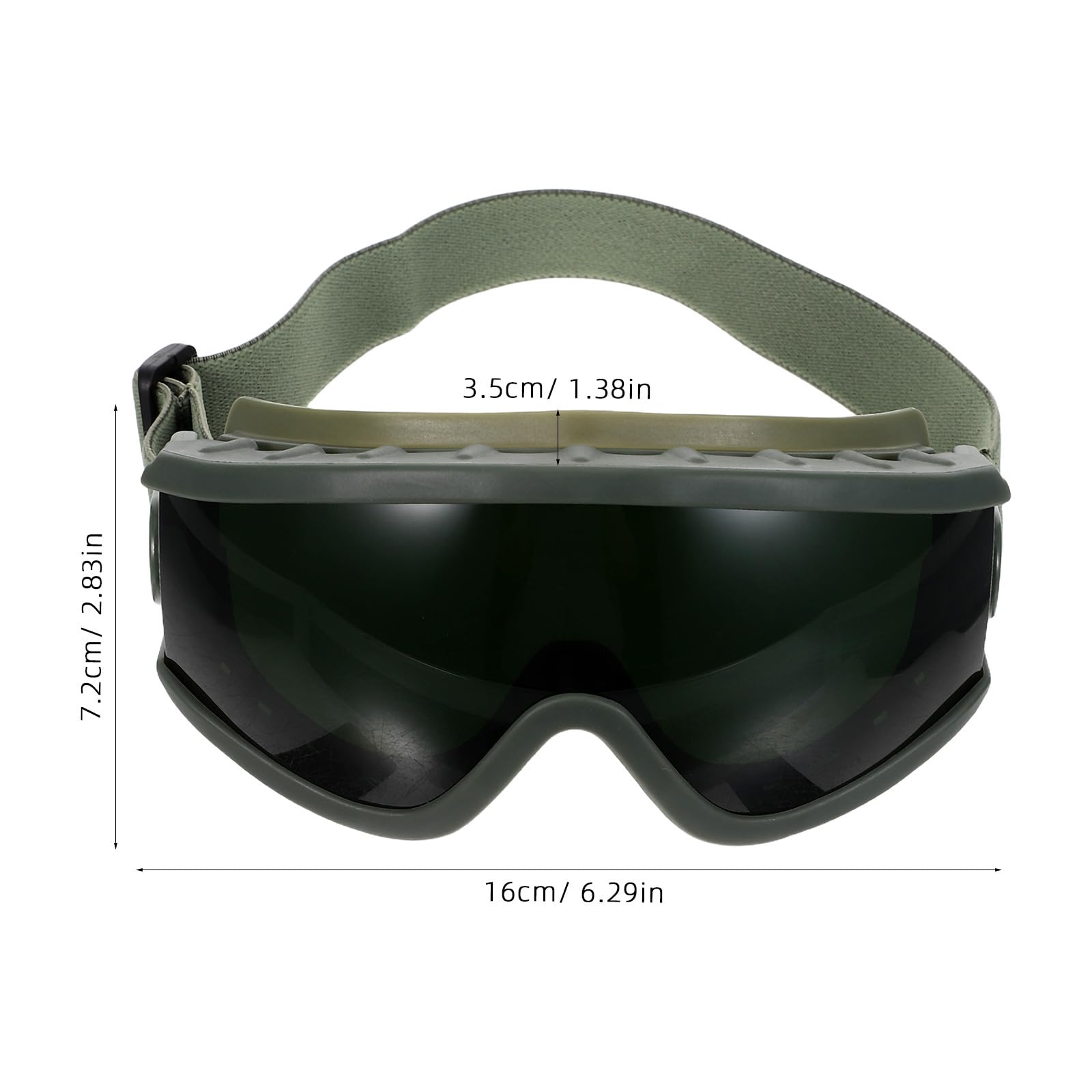 Lurrose Gafas de seguridad para soldadura de amplio espectro | Gafas de protección ocular con lentes oscuras | con montura negra y correa ajustable para soldadura fuerte, corte con y trabajos de