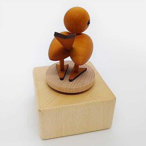 Miniatura 5 de LILYXIN Mini caja de música con diseño de pájaro pequeño, caja de música mecánica de madera, la caja de música de regalo que canta por mi lado, el