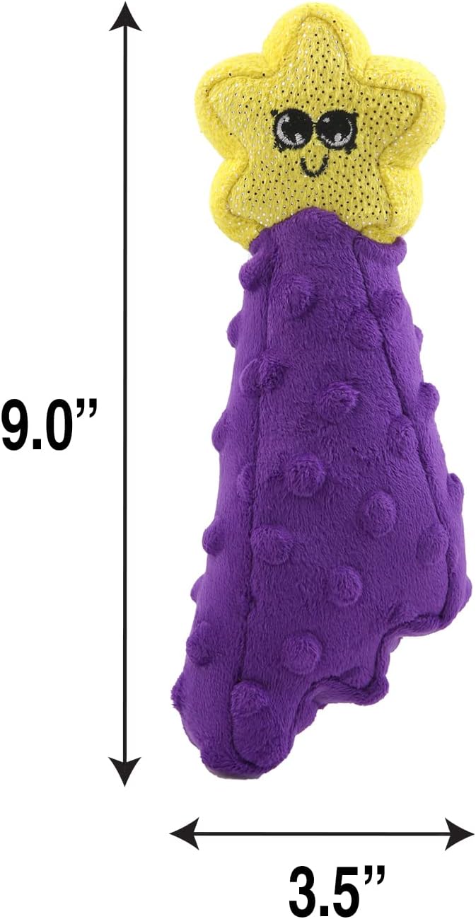 Cattraction with Silver Vine & Catnip Shooting Star Plush Kicker Cat Toy, Color Varies, 1 Count