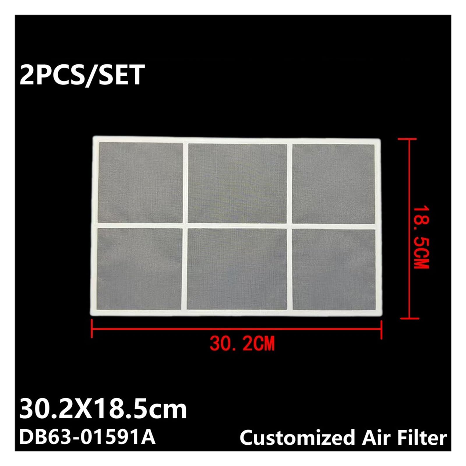 2 PZ/SET, Compatibile For Samsung, 30,2X18,5 Cm DB63-01591 Filtro Aria Condizionata Personalizzato Elettrico Nuove Parti Di Aria Condizionata