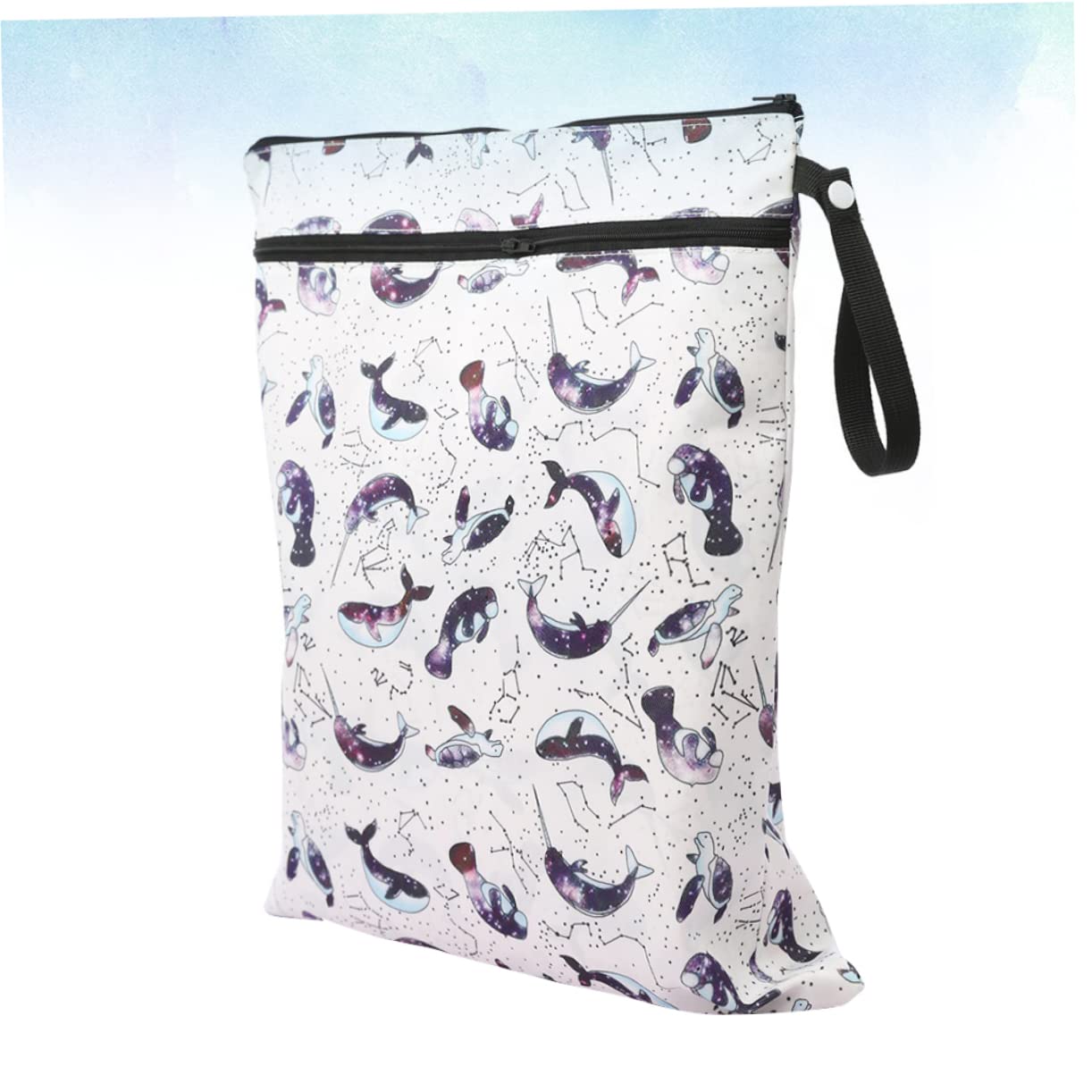 2piezas Bolsa De para Bebés Bolsa De Almacenamiento Reutilizable Diseño Impreso Contenedor para Secos y Húmedos para Uso Interiores y Exteriores