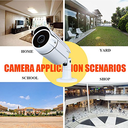 Eversecu 5.0Mp Hd Cmos Sensor Ahd/Tvi/Cvi/960H Bullet Analog Camera, 5Mp Full Hd Weatherproof Cctv Security Camera For Outdoor Surveillance,3.6 Mm Lens, Metal, White #TOP5