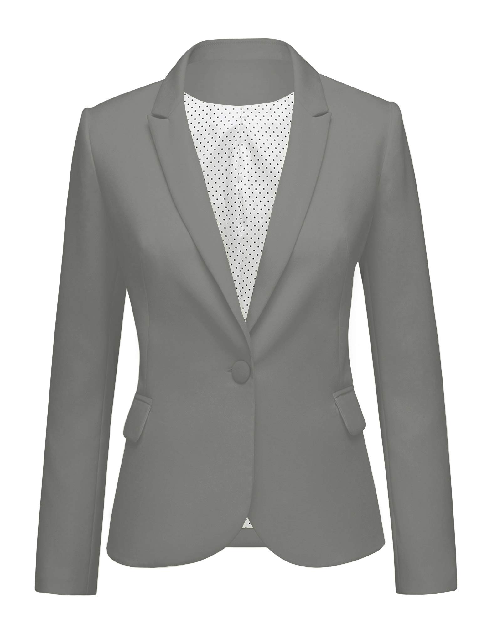 luvamiaWomen's Long Sleeve Formal Notch Lapel Button Down Blazer Pockets Jacket