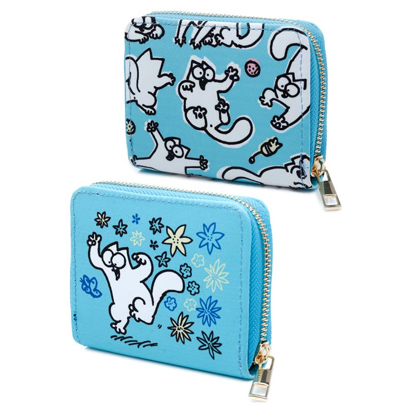 Women's Mini Wallet With RFID Blocking - Small Leather Card Holder & Coin Purse In Blue - View #8